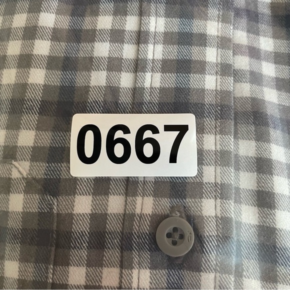 Lacoste Men’s Pebble Rock Gray Plaid Button Down Circle Shirt 20668 - Picture 10 of 10